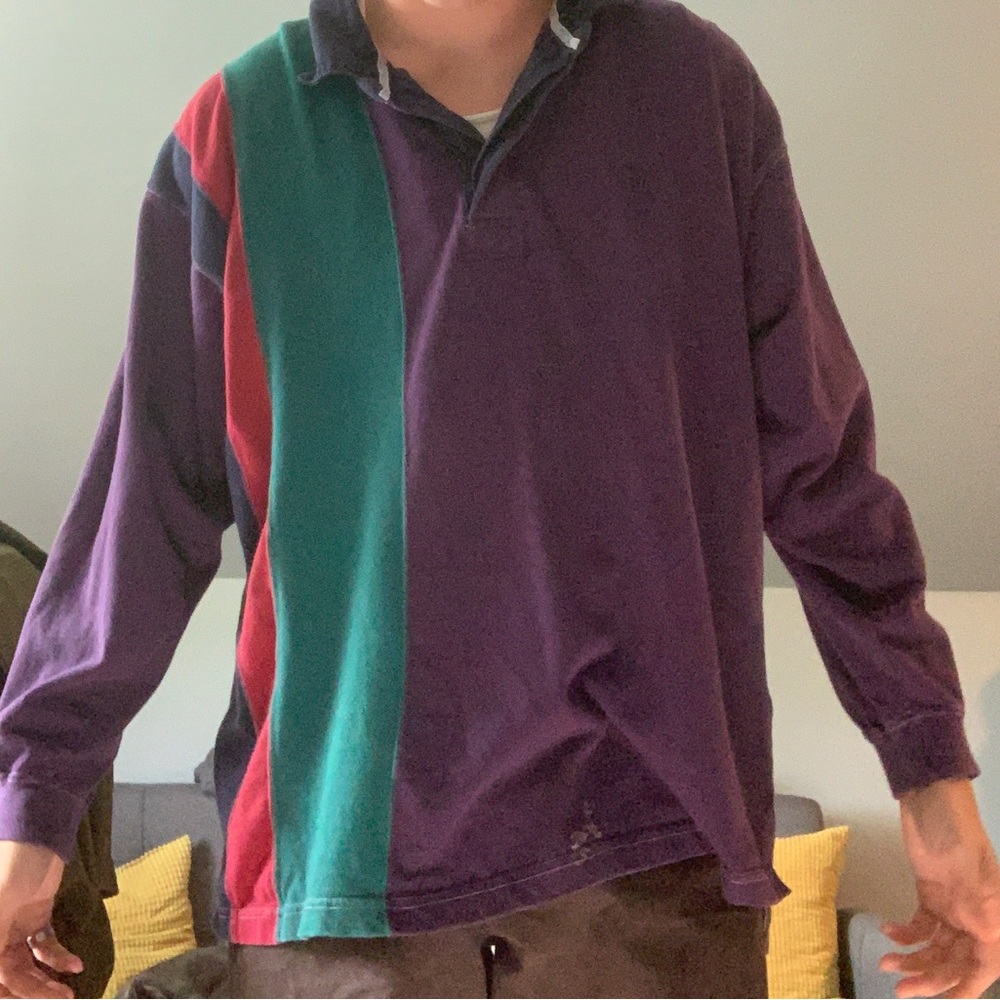 Puritan Classics Color Block Polo Pullover